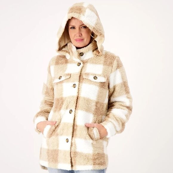 Koolaburra by UGG Sherpa Shacket with Removable Hood - Picture 3 of 9